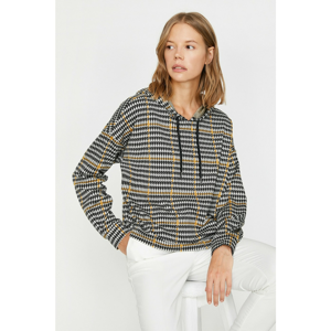 Koton Women Brown Checkered Sweatshirt