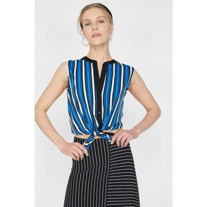 Koton Striped Blouse With Bag Detail Sleeveless