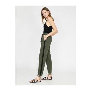 Koton Lace-Up Striped Trousers