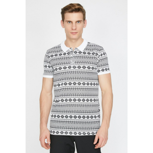 Koton Men's Black Patterned T-Shirt