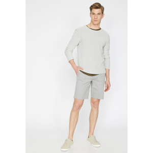 Koton Men's Gray Checkered Shorts & Bermuda