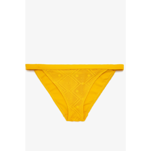 Koton Women's Yellow Fishnet Detailed Bikini Bottom