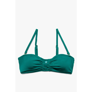 Koton Women's Green Extra Padded Bikini Top