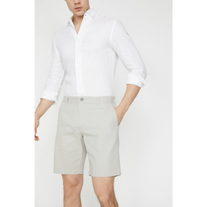 Koton Men's White Pocket Detailed Sort