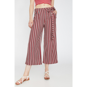 Koton Women Red Striped Trousers