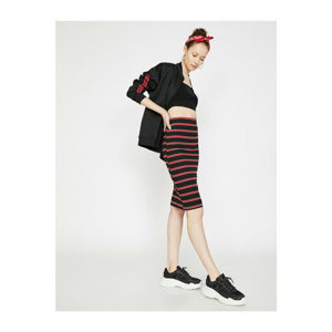 Koton Women's Red Striped Skirt