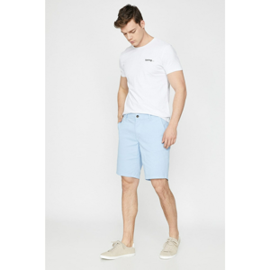 Koton Men's Blue Normal Waist Pocket Detailed Shorts