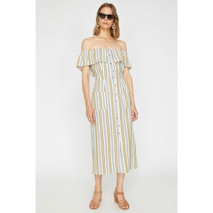 Koton Dress - Ecru - Off-shoulder