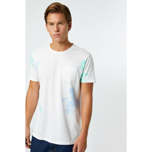 Koton Men's White Patterned T-Shirt