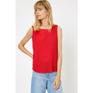 Koton Women's Red Plain Crew Neck Undershirt