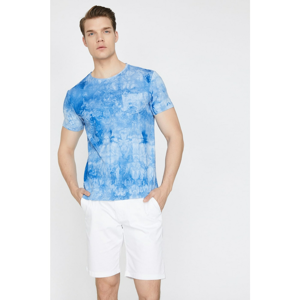 Koton Men's Blue Patterned T-Shirt