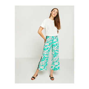 Koton Women Green Floral Patterned Trousers