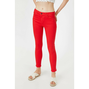 Koton Women's Red Trousers
