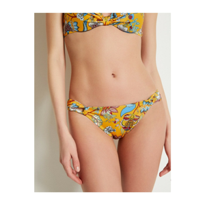 Koton Women's Yellow Patterned Bikini Bottom