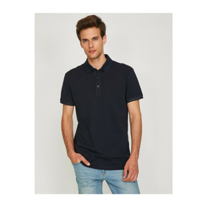 Koton Men's Navy Blue Short Sleeve T-Shirt