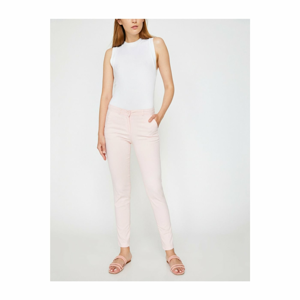 Koton Women's Pink Skinny Trousers