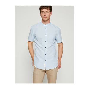 Koton Men's Blue Pocket Detailed Shirt