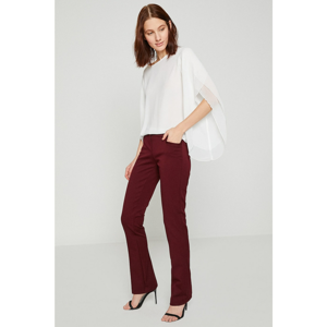 Koton Women Claret Red Trousers