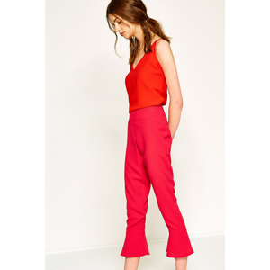 Koton Women Fuchsia Trousers