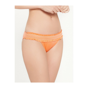 Koton Women's Orange Lace Detailed Bikini Bottom