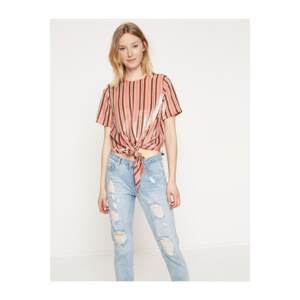 Koton Women Pink Striped Blouse