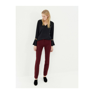 Koton Women Claret Red Trousers