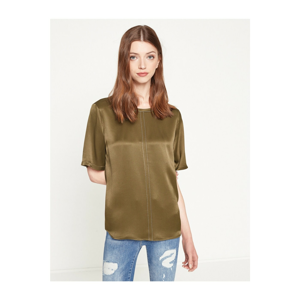 Koton Women's Khaki Relaxed Cut Blouse