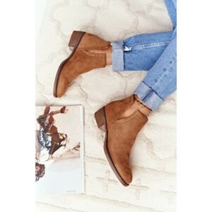 Openwork Boots With Cutouts Camel Clever