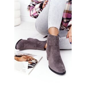 Women’s Insulated Boots On A Block Heel Grey Kayla