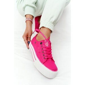 Women's Sneakers On A Platform BIG STAR HH274054 Fuchsia