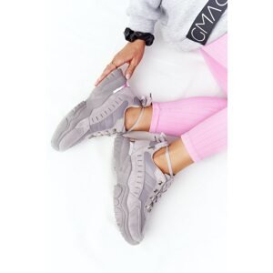 Women's Sneakers On A Chunky Sole Grey Good Mood