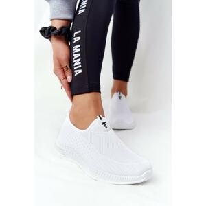 Women's Slip-on Sneakers White Be Stretchy