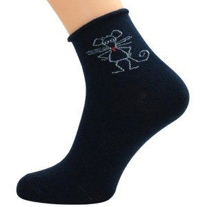 Bratex Woman's Socks D-958 Navy Blue