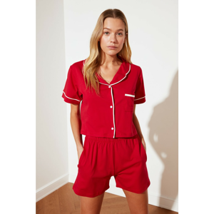 Trendyol Red Knitted Pajamas Set