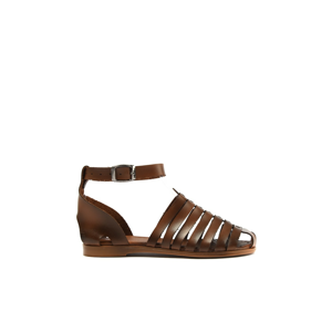 Trendyol Brown Genuine Leather Women Sandals