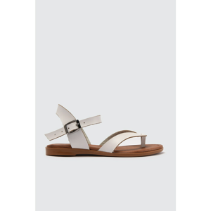 Trendyol White Genuine Leather Women Sandals