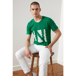 Trendyol Green Men's Printed T-Shirt