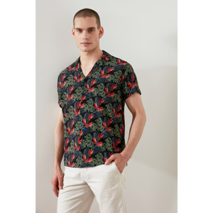Trendyol Multicolored Men's Regular Fit Flannel Short Sleeve Tropical Shirt
