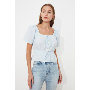 Trendyol Light Blue Buttoned Blouse