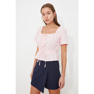 Trendyol Pink Buttoned Blouse