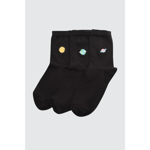 Trendyol Black Men's 3-Pack Socket Socks