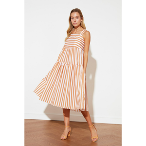 Trendyol Tile Striped Strap Dress