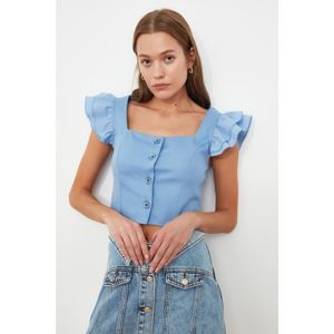 Trendyol Blue Buttoned Blouse