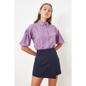 Trendyol Lilac Balloon Sleeve Shirt