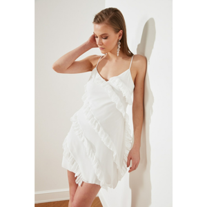 Trendyol Ecru Flywheel Chiffon Dress