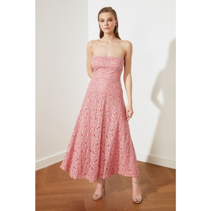 Trendyol Dried Rose Neck Detailed Evening Dress & Graduation Gown
