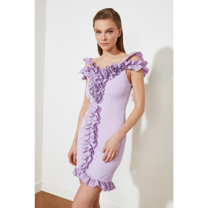 Trendyol Lilac Collar Detailed Dress