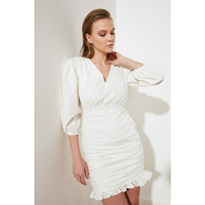 Trendyol Ecru Drape Detailed Dress