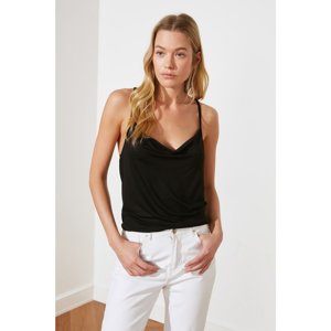 Trendyol Black Cheeky Collar Knitted Blouse