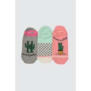 Trendyol Pink 3-Pack Knitted Socks